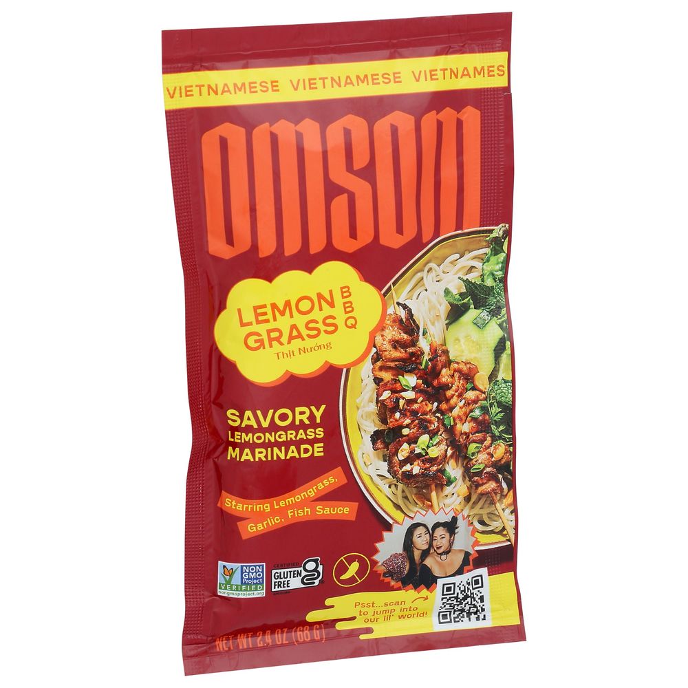 Omsom Vietnamese Savory Lemongrass Bbq Marinade, 2.4 Fluid Ounce -- 8 Per Case