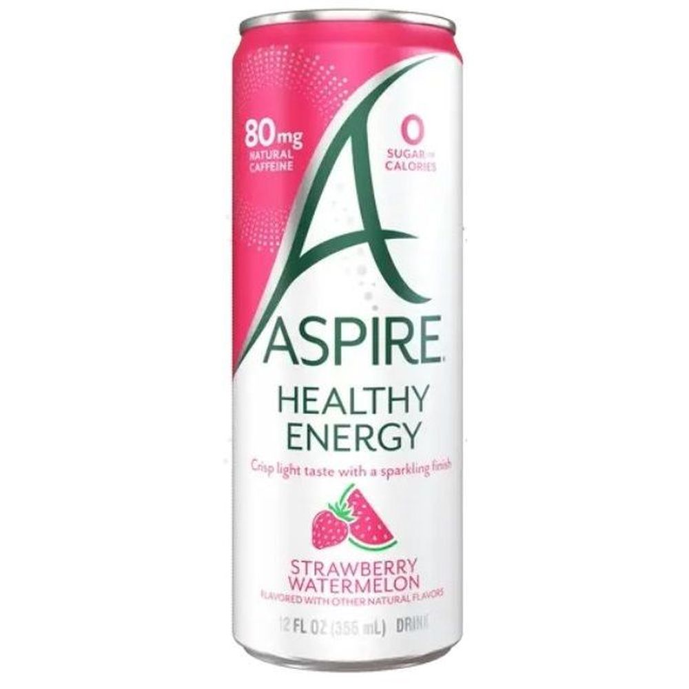 Aspire Strawberry Watermelon Healthy Energy Drink, 12 Fluid Ounce -- 12 Per Case