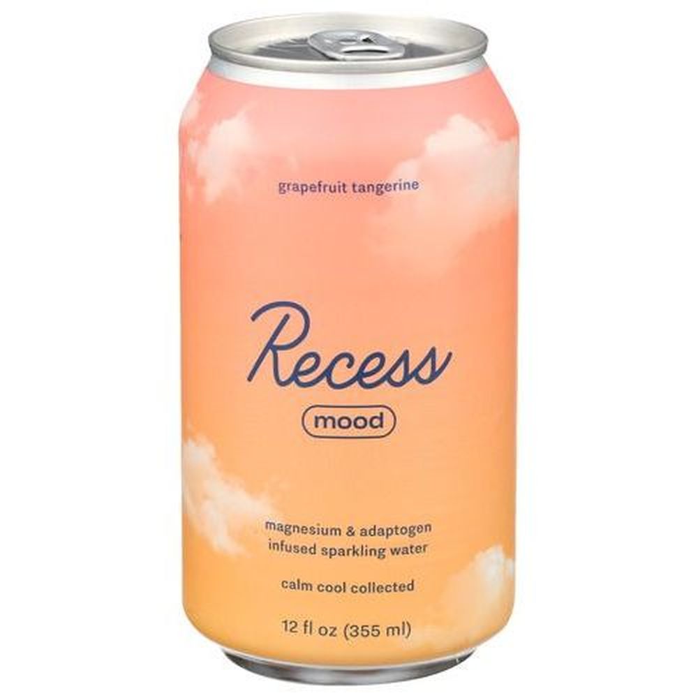 Recess Mood Grapefruit Tangerine Sparkling Water, 12 Fluid Ounce -- 12 Per Case