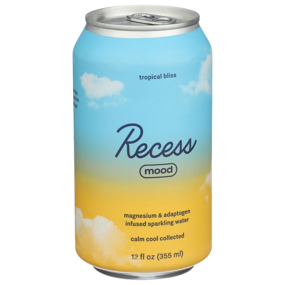 Recess Tropical Bliss Mood Sparkling Water, 12 Fluid Ounce -- 12 Per Case