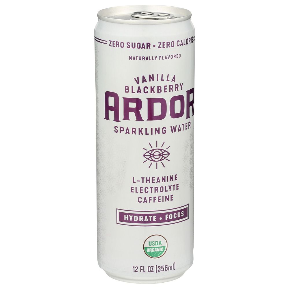 Ardor Organic Vanilla Blackberry Sparkling Water, 12 Fluid Ounce -- 12 Per Case