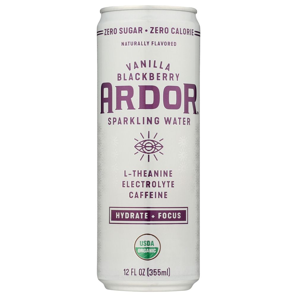 Ardor Organic Vanilla Blackberry Sparkling Water, 12 Fluid Ounce