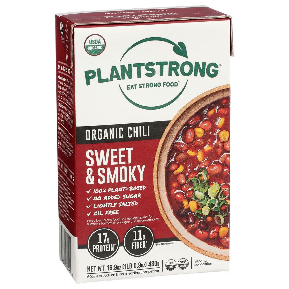Plantstrong Organic Sweet And Smoky Chili Soup, 16.9 Ounce -- 6 Per Case
