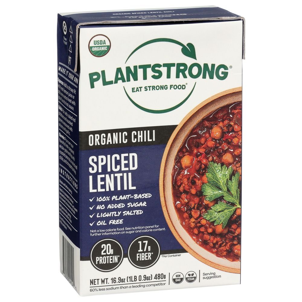 Plantstrong Organic Spiced Lentil Chili Soup, 16.9 Ounce -- 6 Per Case