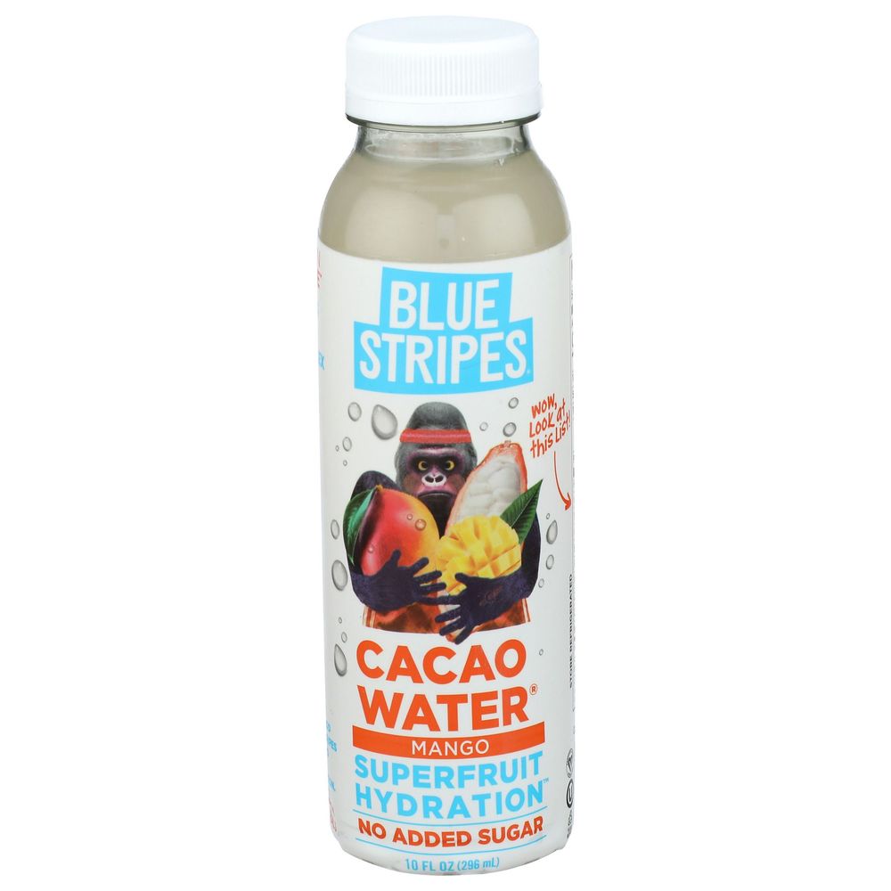 Blue Stripes Mango Cacao Water, 10 Fluid Ounce -- 6 Per Case