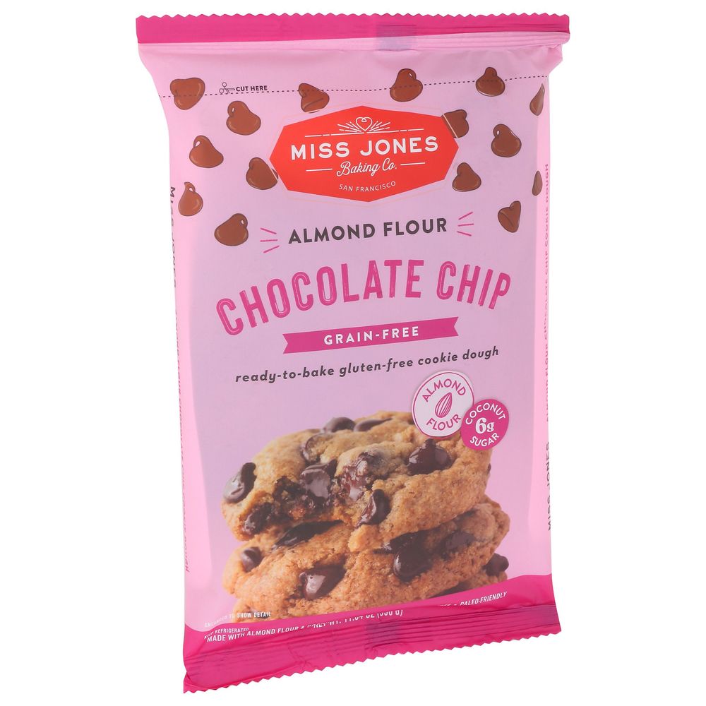 Miss Jones Baking Co. Almond Flour Chocolate Chip Cookie Dough, 11.84 Ounce -- 6 Per Case
