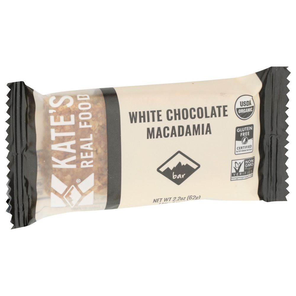 Kate's Real Food White Chocolate Macadamia Granola Bar, 2.2 Ounce -- 12 Per Case