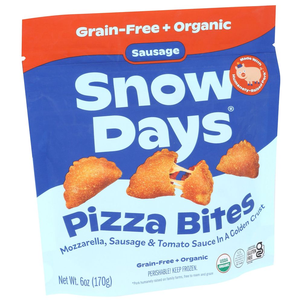 Snow Days Organic Sausage Grain Free Pizza Bites, 6 Ounce -- 6 Per Case