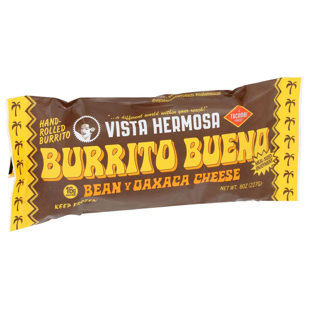 Vista Hermosa Buena Bean And Oaxaca Cheese Burrito, 8 Ounce -- 10 Per Case