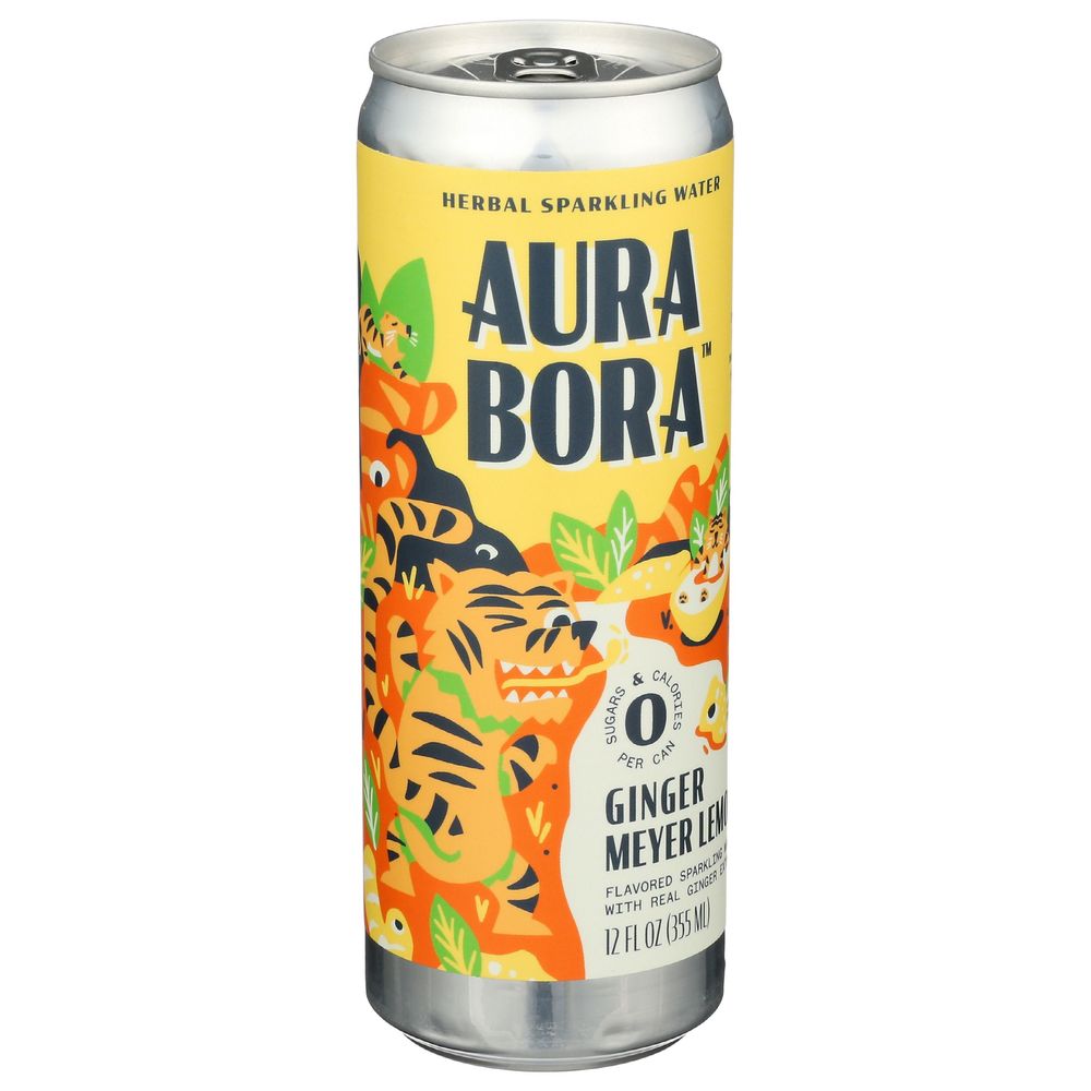 Aura Bora Ginger Meyer Lemon Sparkling Water, 12 Fluid Ounce -- 12 Per Case