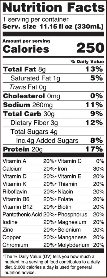 Only What You Need Chocolate Complete Nutrition Meal Replacement Shake, 11.15 Fluid Ounce -- 3 per case