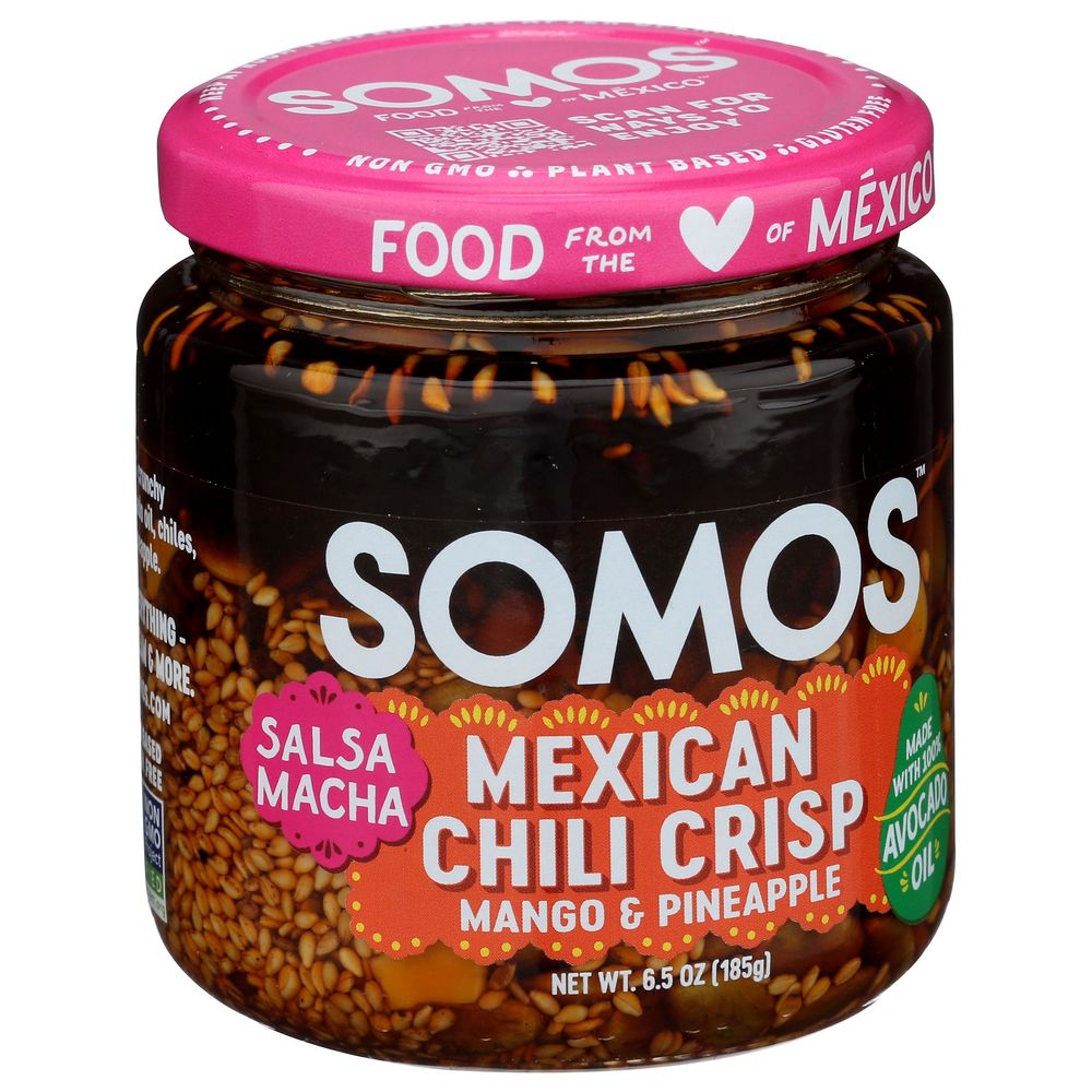 Somos Mexican Chili Crisp Mango And Pineapple Salsa Macha, 6.5 Ounce -- 6 Per Case