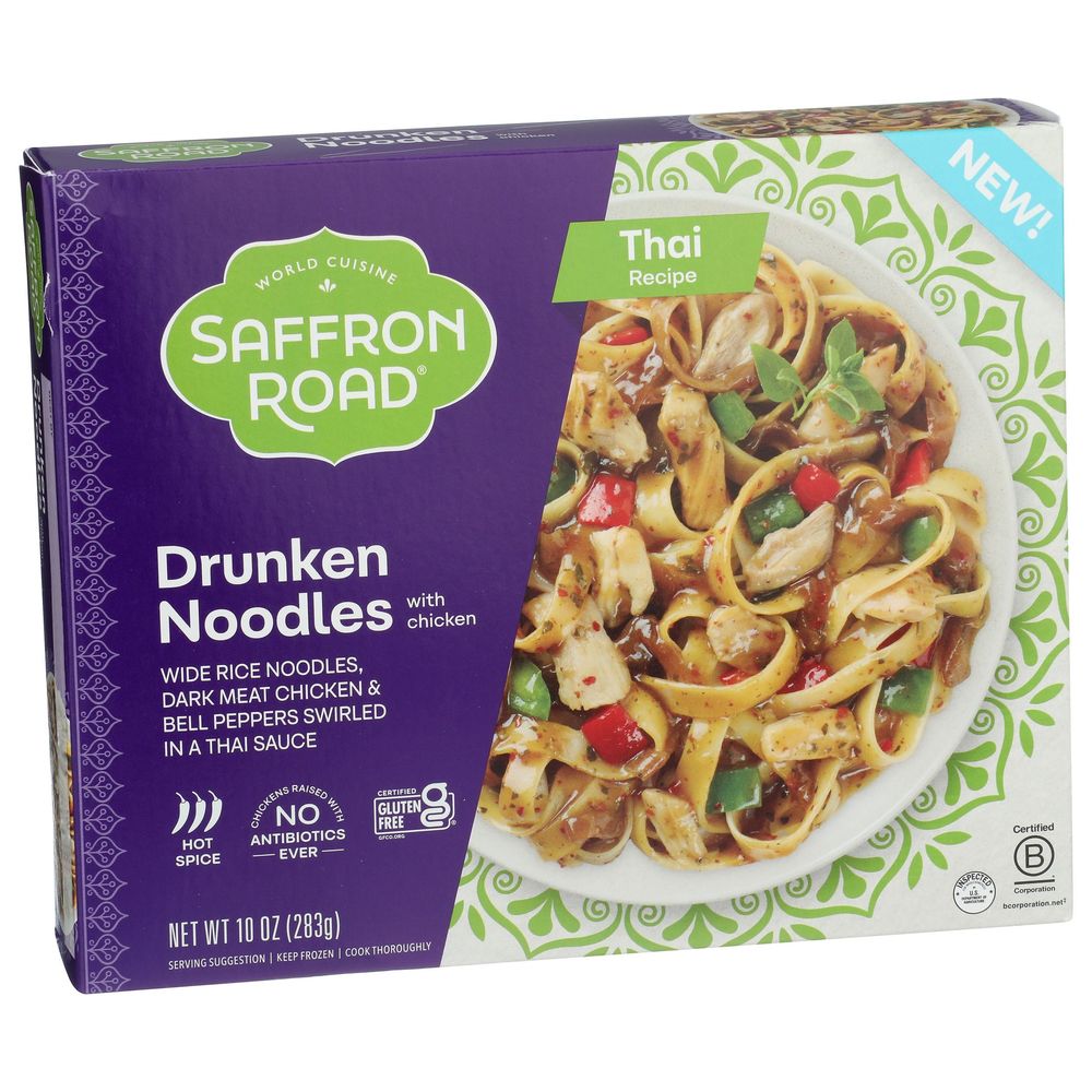 Saffron Road Drunken Noodles With Chicken, 10 Ounce -- 8 Per Case