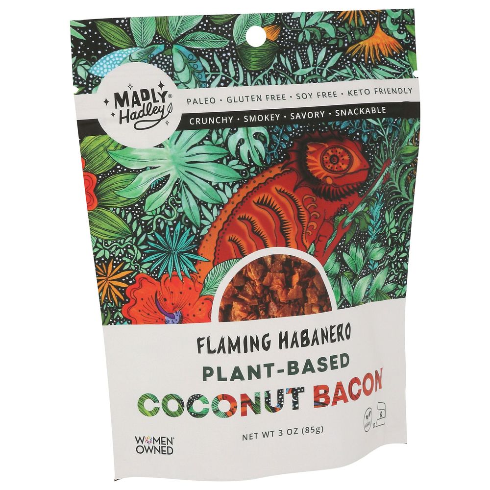 Madly Hadley Flaming Habanero Coconut Bacon, 3 Ounce -- 6 Per Case