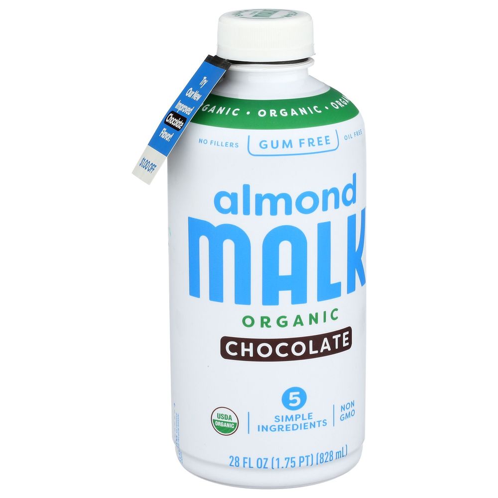 Malk Organics Chocolate Almond Malk, 28 Fluid Ounce -- 6 Per Case