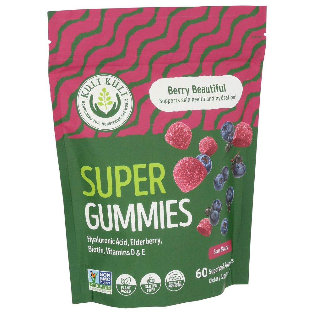 Kuli Kuli Berry Flavor Superfood Gummies, 60 Count