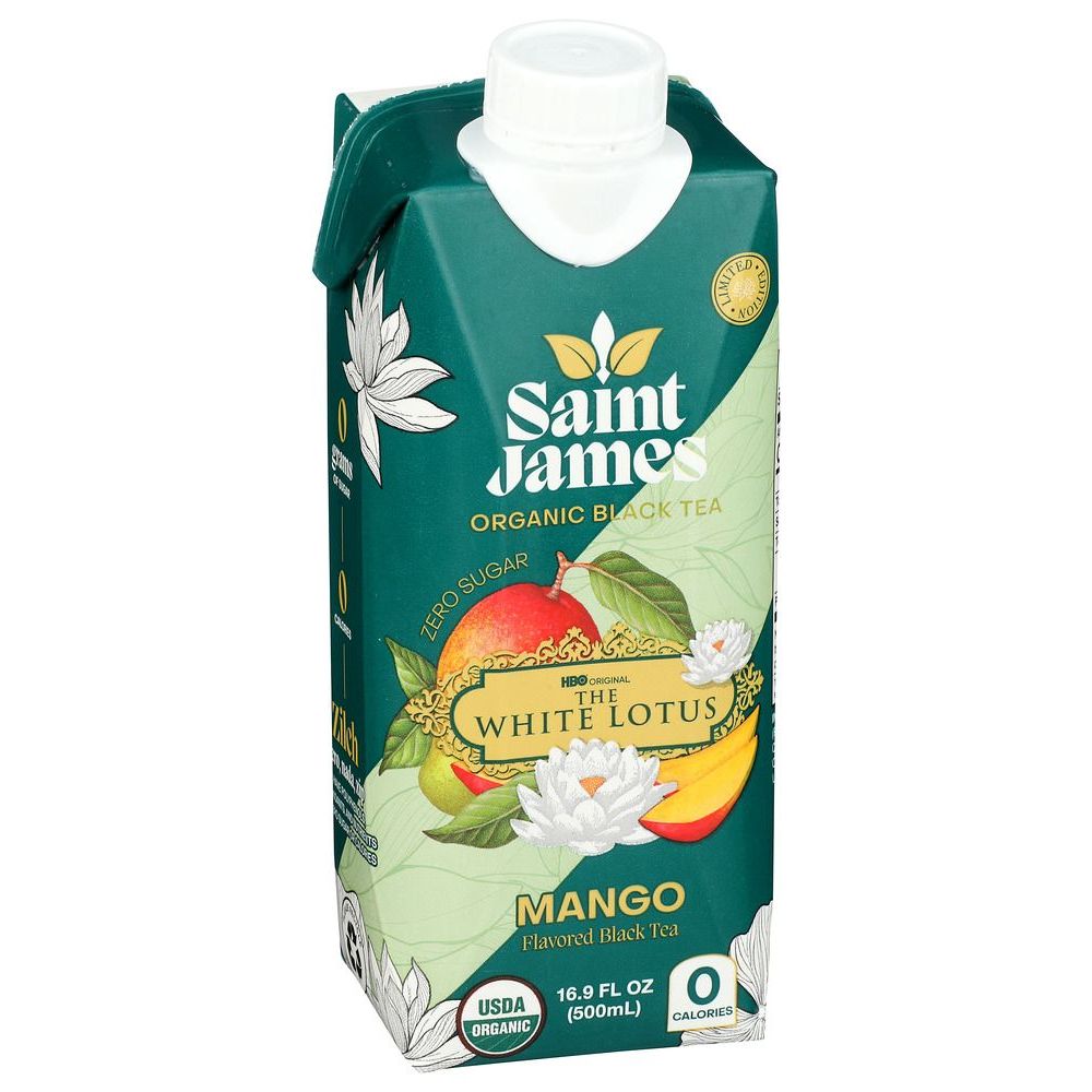 Saint James White Lotus Organic Mango Black Tea, 16.9 Fluid Ounce -- 12 Per Case