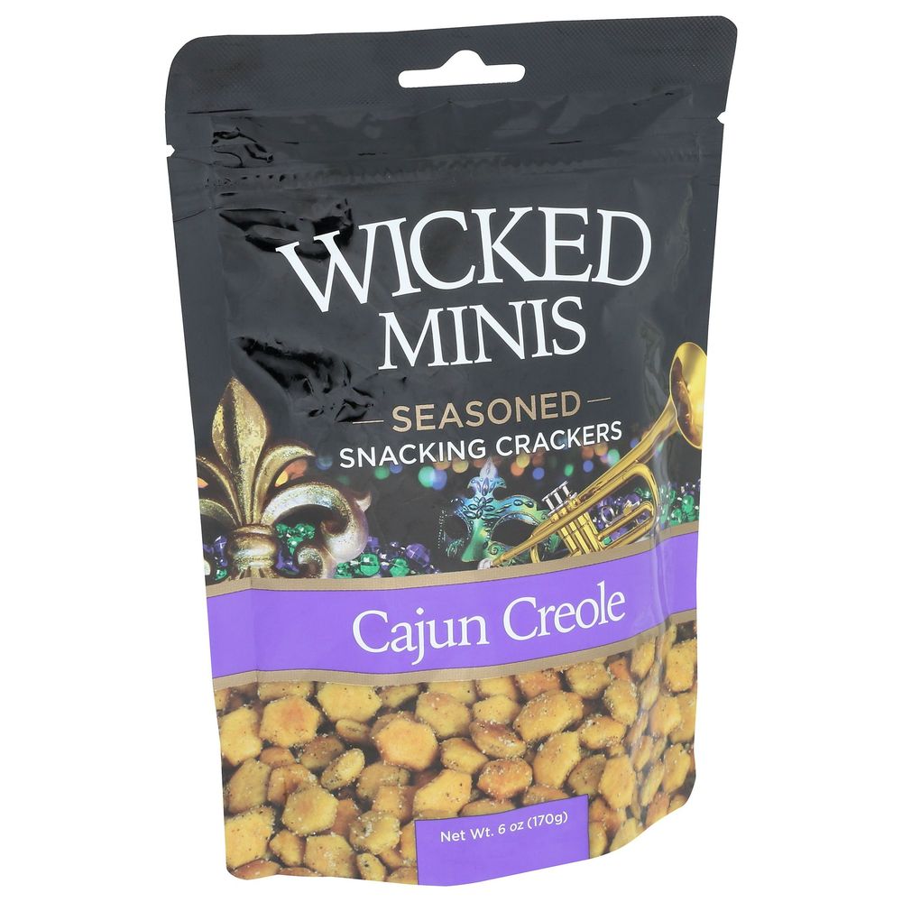 Wicked Minis Cajun Creole Seasoned Oyster Crackers, 6 Ounce -- 6 Per Case