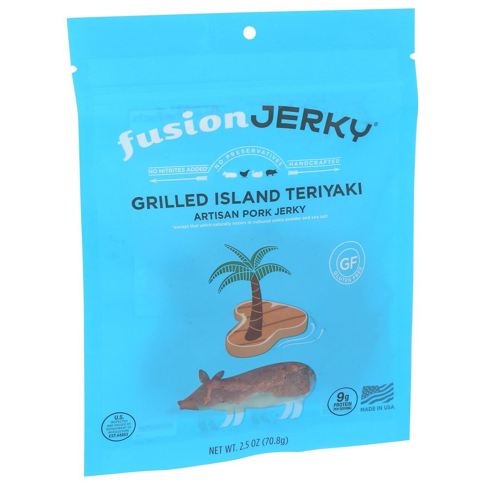 Fusion Jerky Grilled Island Teriyaki Pork Jerky, 2.5 Ounce -- 8 Per Case