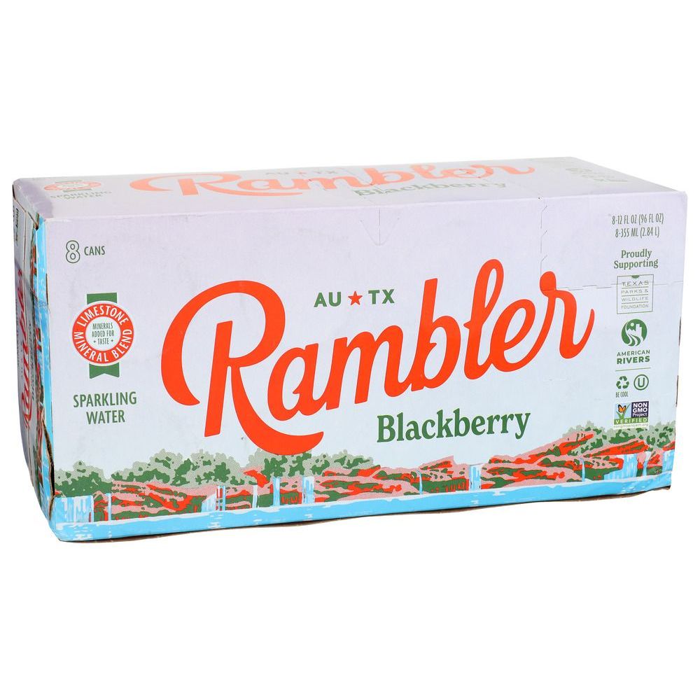 Rambler Blackberry Sparkling Water, 96 Fluid Ounce -- 3 Per Case