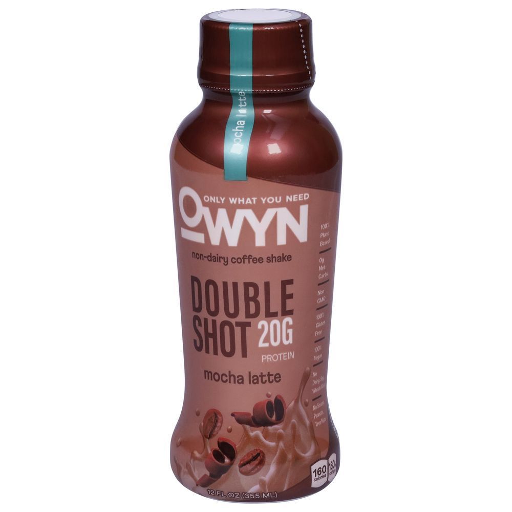 Owyn Double Shot Mocha Latte Coffee Shake, 12 Fluid Ounce -- 12 Per Case