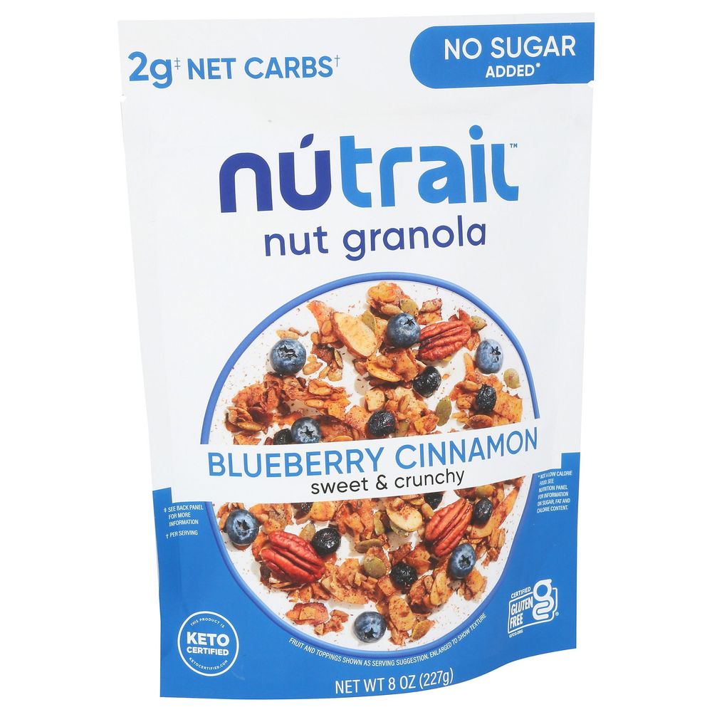 Nutrail Keto Blueberry Cinnamon Nut Granola, 8 Ounce -- 6 Per Case