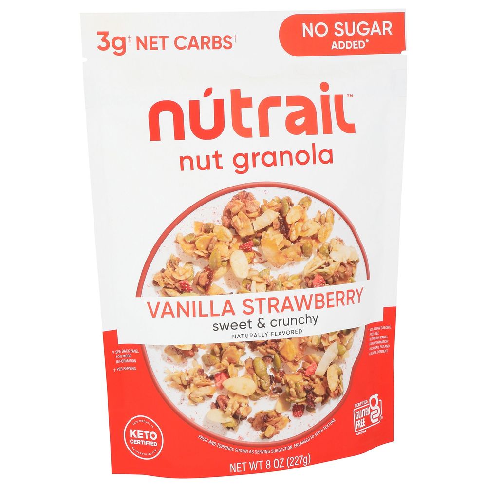 Nutrail Keto Vanilla Strawberry Nut Granola, 8 Ounce -- 6 Per Case