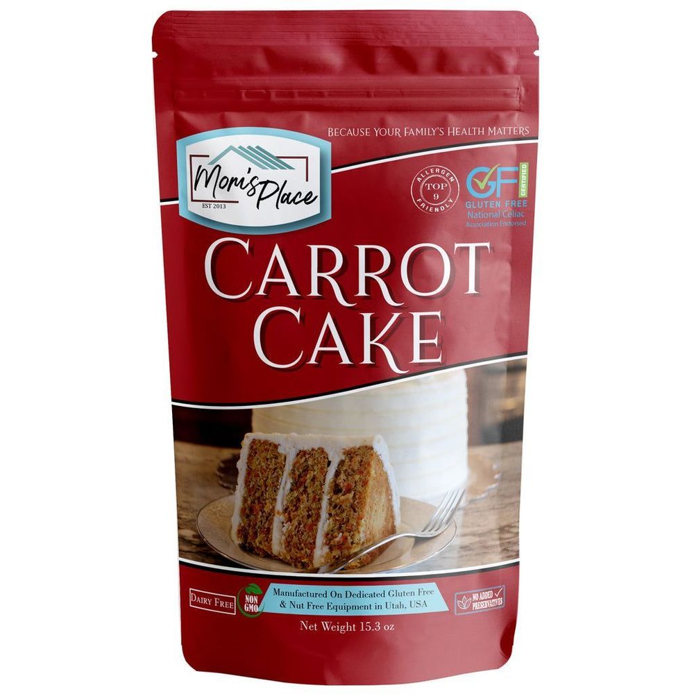 Moms Place Gluten Free Carrot Cake Mix, 15.3 Ounce -- 6 Per Case