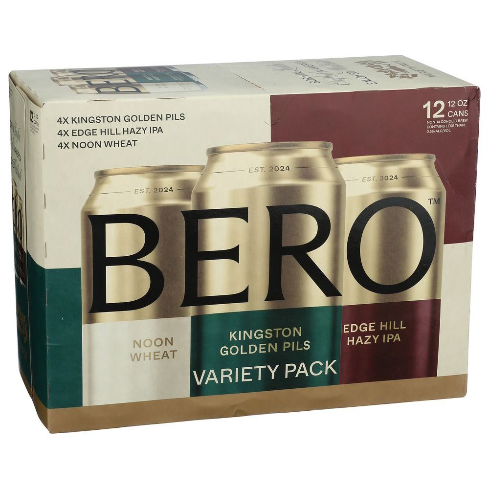 Bero Brewing 3 Flavors Non Alcoholic Beer, 144 Fluid Ounce -- 2 Per Case