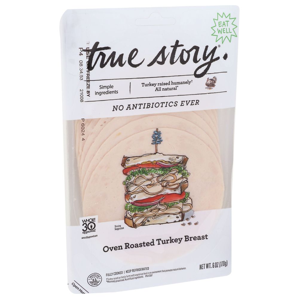 True Story Oven Roasted Turkey Breast, 6 Ounce -- 12 Per Case