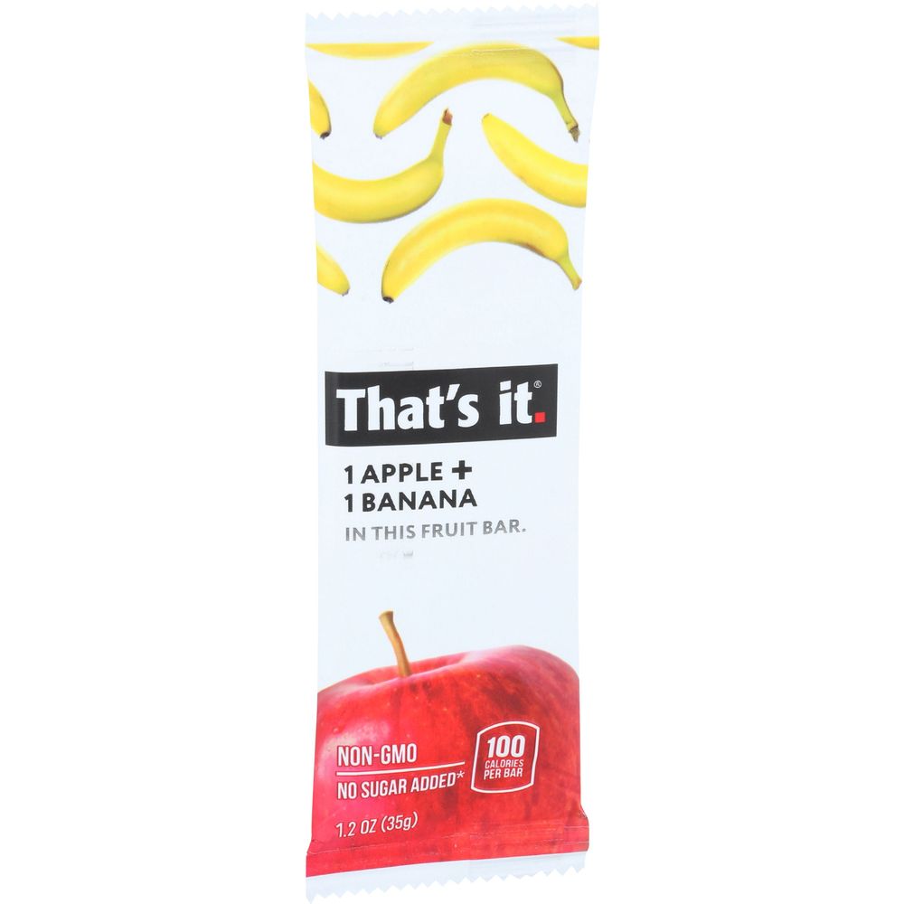 That's It Apple Banana Fruit Bar, 1.2 Ounce -- 12 Per Case