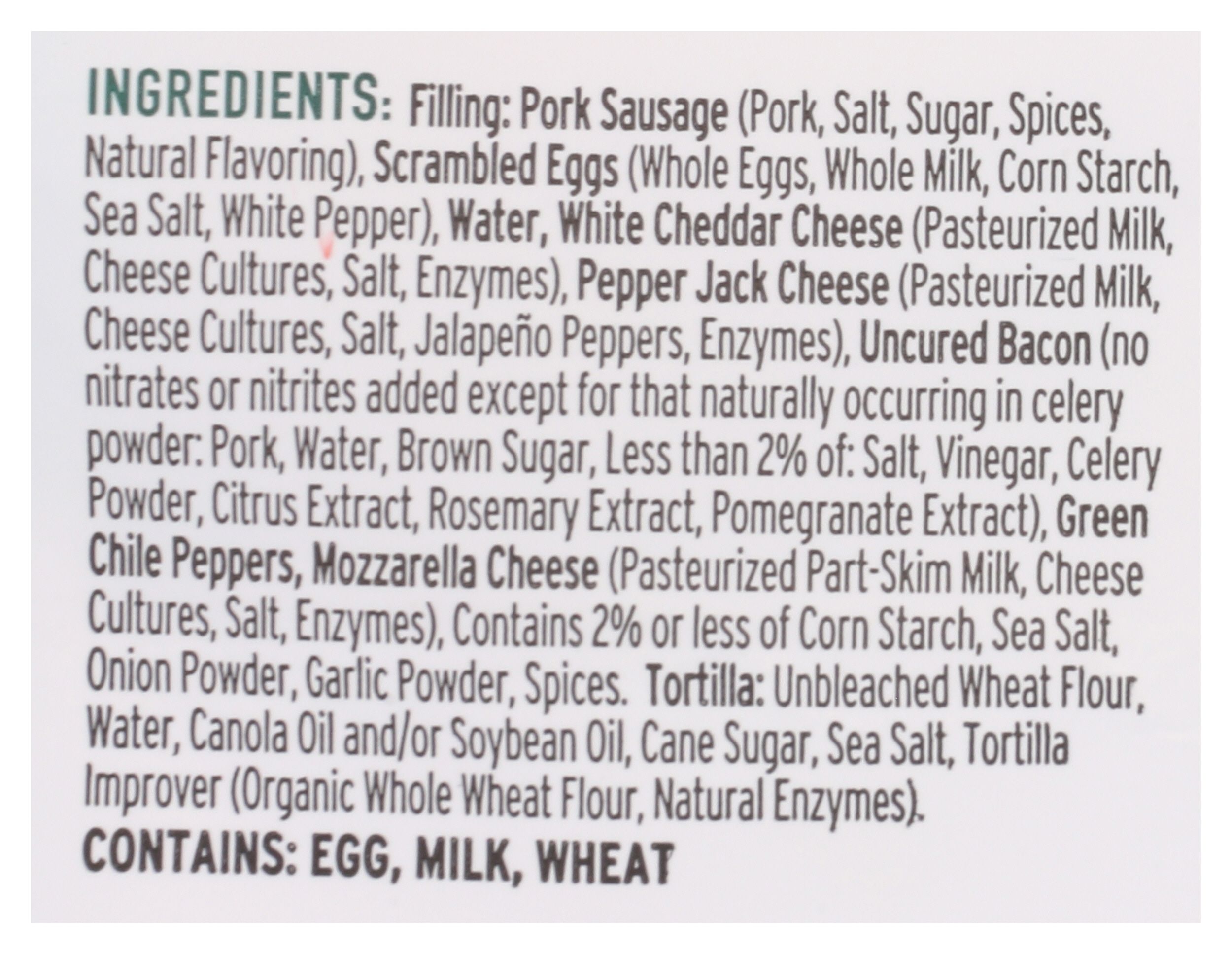 Reds All Natural Meat Lovers Egg Sausage and Bacon Breakfast Burrito, 5 Ounce -- 12 per case