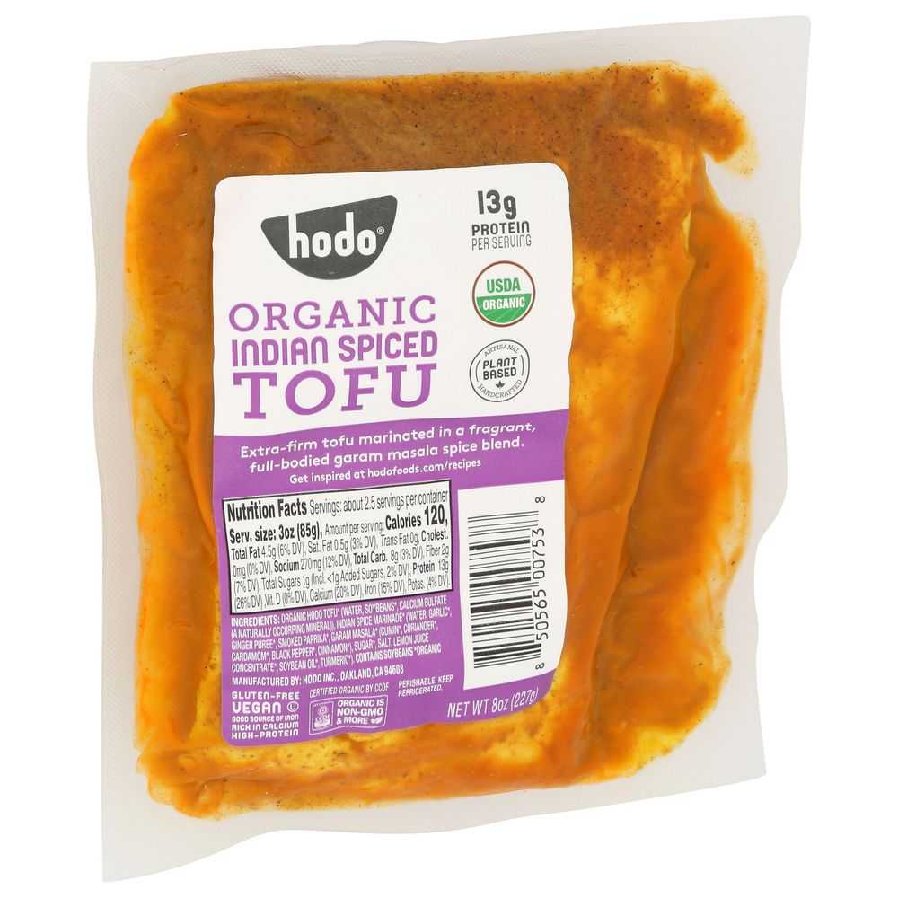 Hodo Organic Indian Spiced Tofu, 8 Ounce -- 6 Per Case