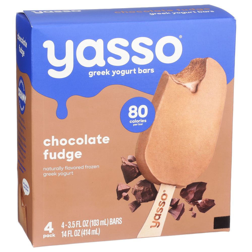 Yasso Chocolate Fudge Greek Yogurt Bar, 14 Ounce -- 8 Per Case