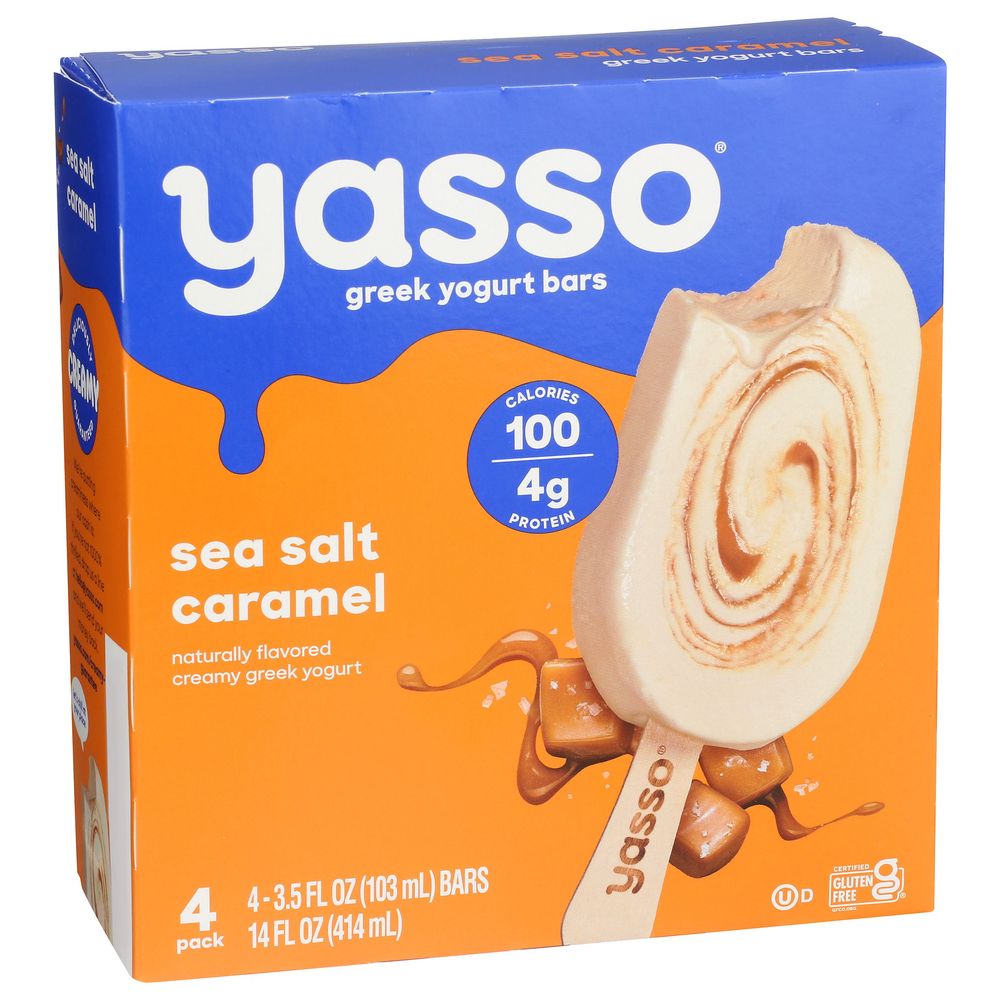 Yasso Sea Salt Caramel Greek Yogurt Bar, 14 Ounce -- 8 Per Case