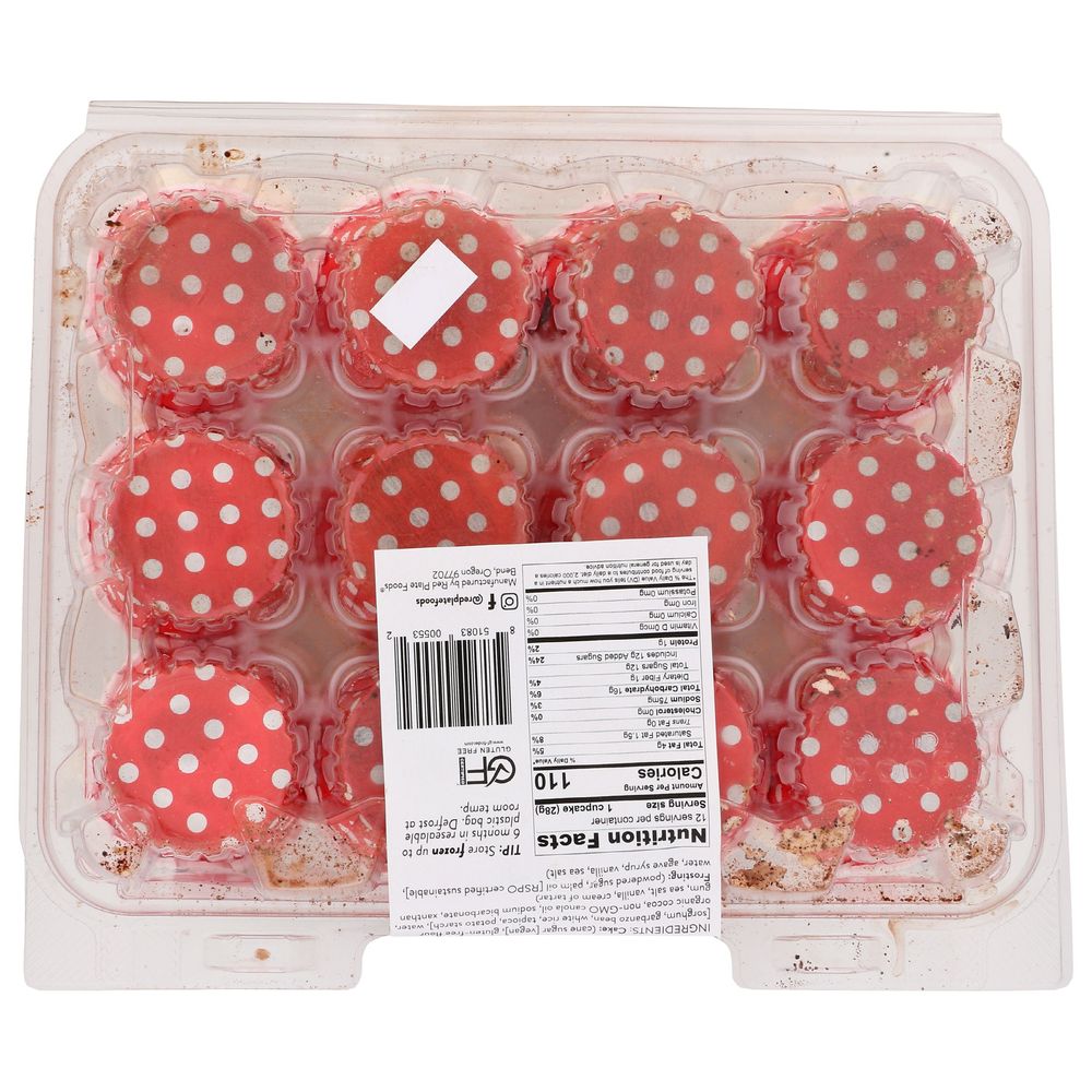 Red Plate Foods Mini Chocolate Cupcake, 11.85 Ounce -- 8 Per Case