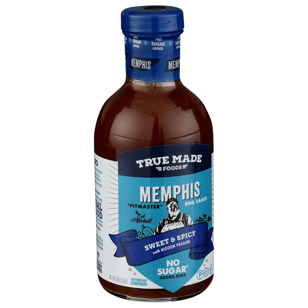 True Made Foods Memphis Pitmaster Bbq Sauce, 18 Ounce -- 6 Per Case