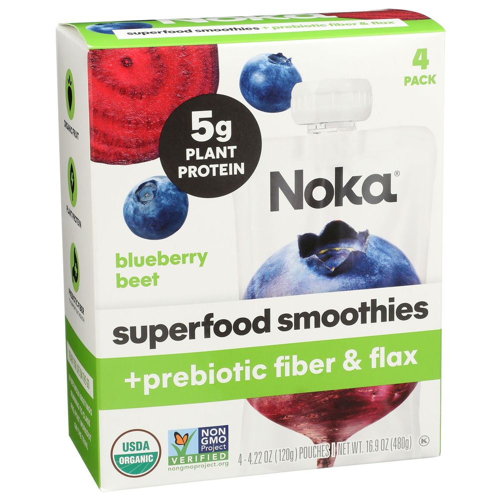 Noka Blueberry Beet Smoothie, 16.9 Ounce -- 6 Per Case