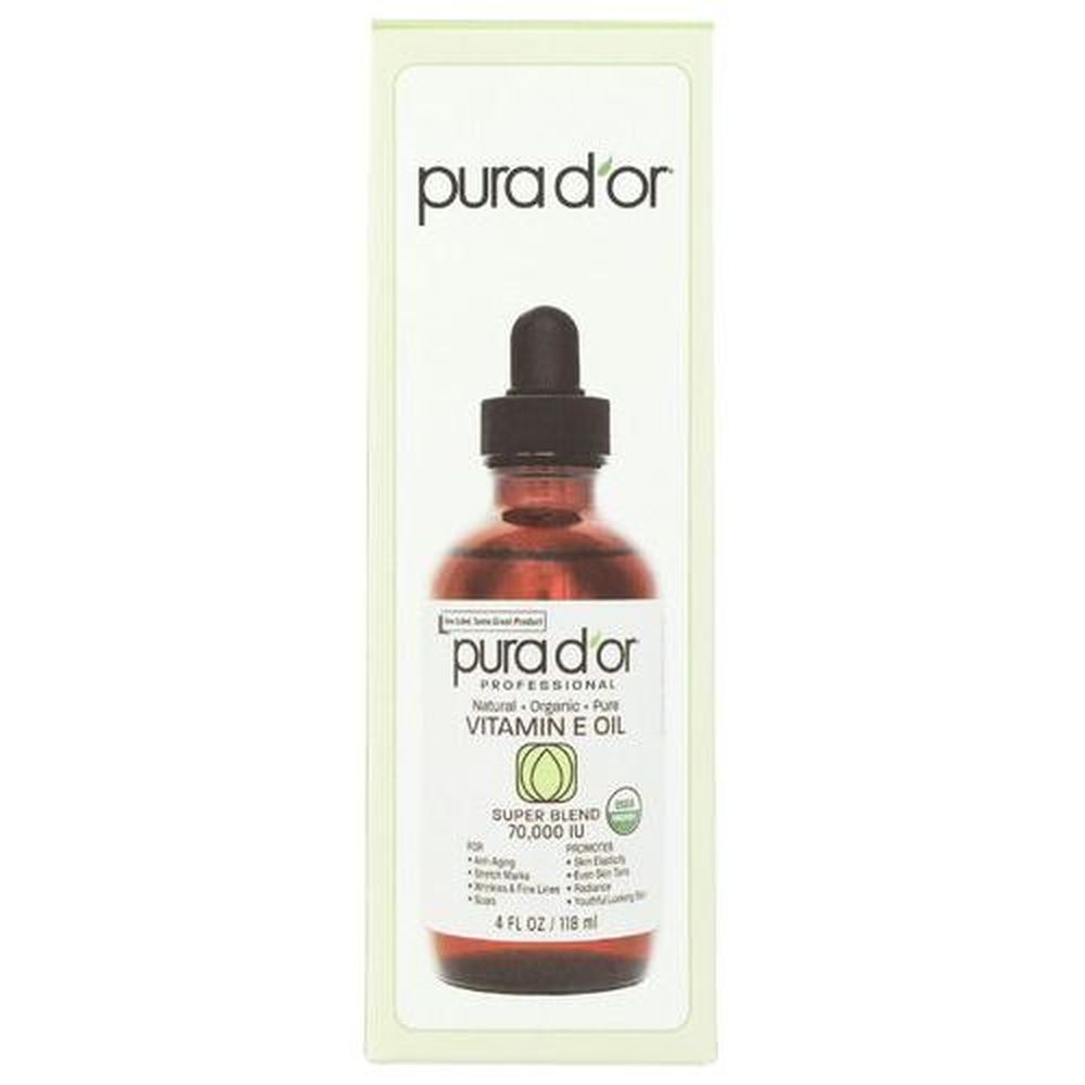 Pura D Or Vitamin E Skin Oil, 4 Fluid Ounce