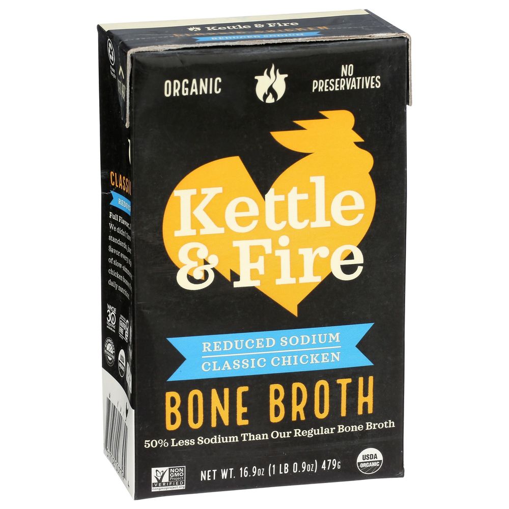Kettle & Fire Organic Chicken Bone Broth, 16.9 Ounce -- 6 Per Case