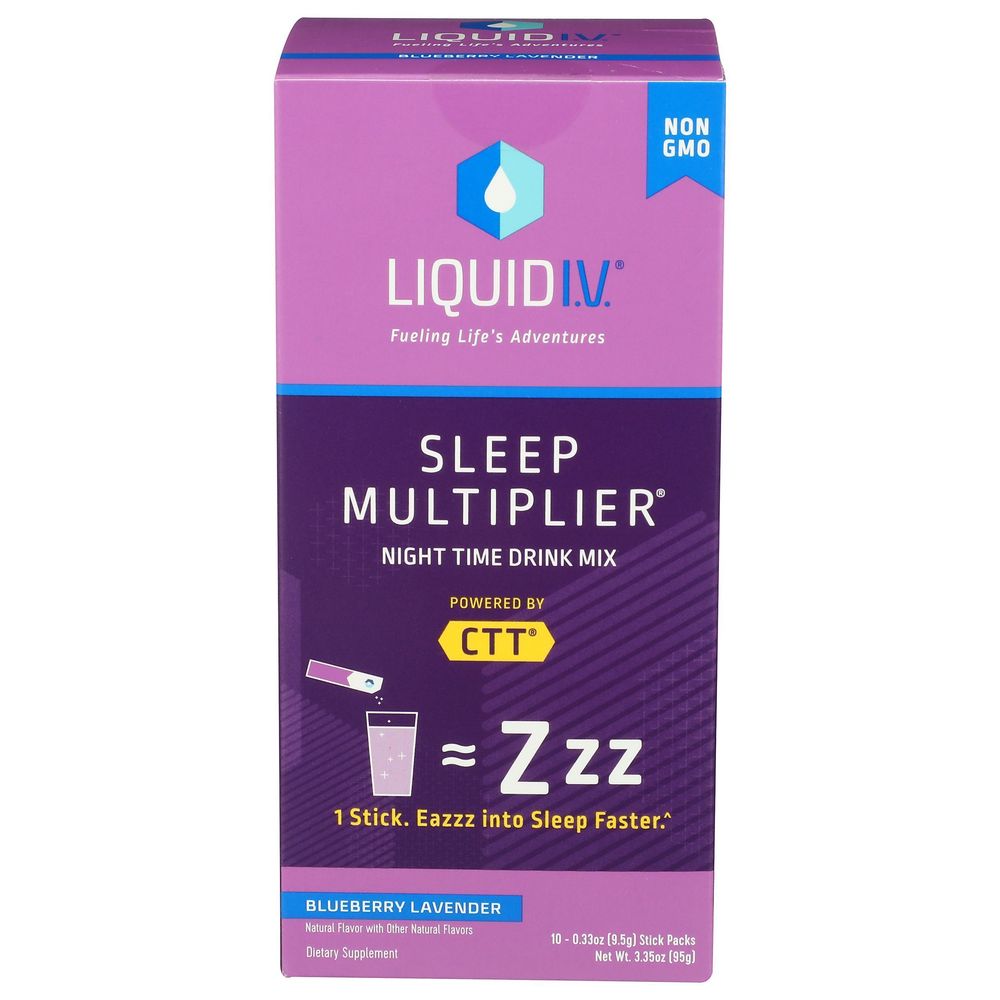 Liquid I.V. Sleep Multiplier Blueberry Lavender Drink Mix, 3.35 Ounce