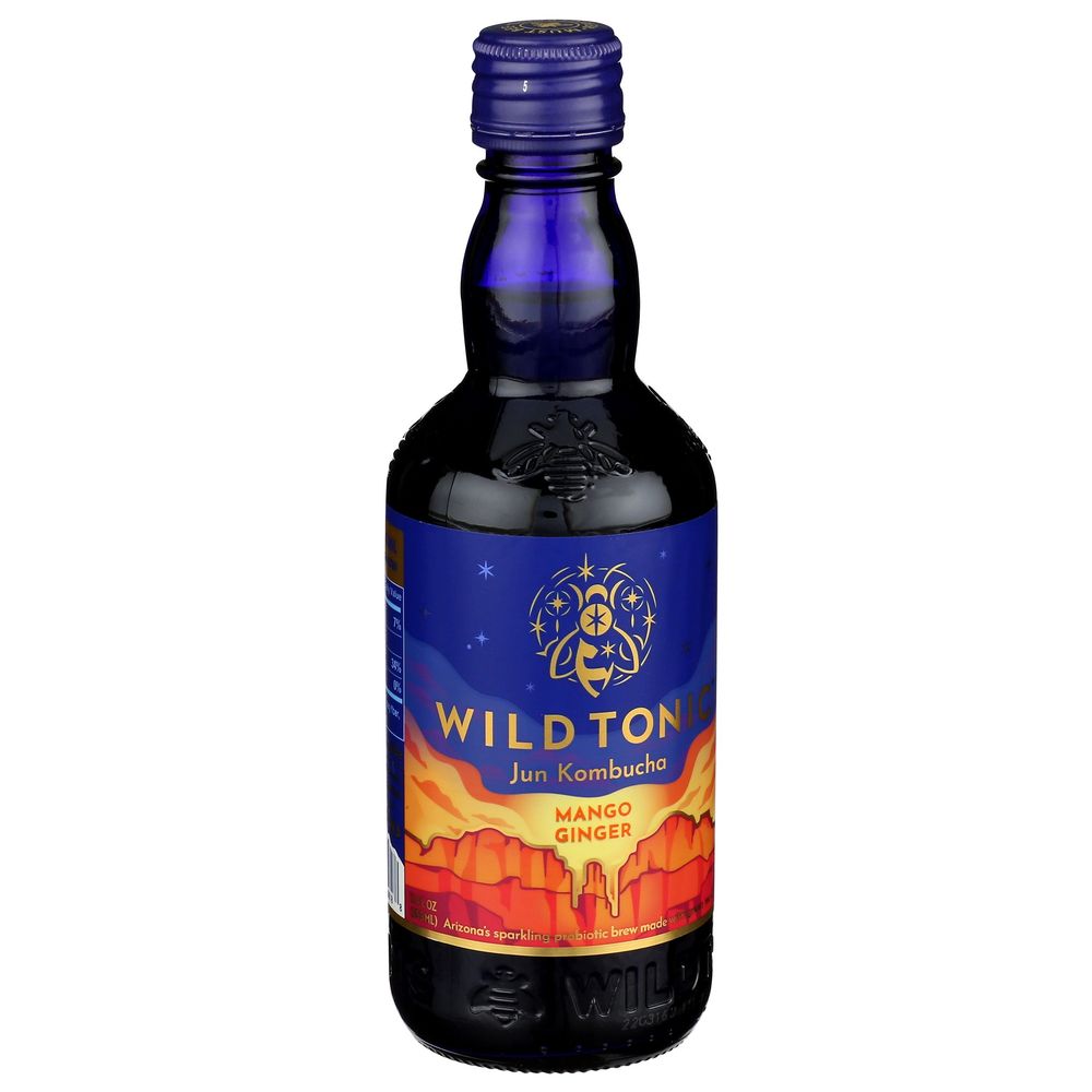 Wild Tonic Organic Mango Ginger Jun Kombucha, 12 Fluid Ounce -- 12 Per Case