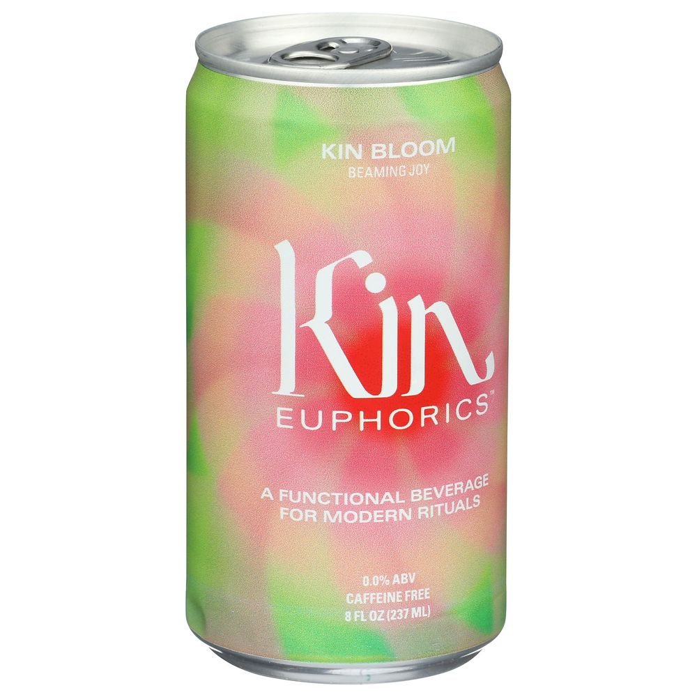 Kin Euphorics Bloom Joy Non-alcoholic Functional Beverage, 8 Fluid Ounce -- 24 Per Case