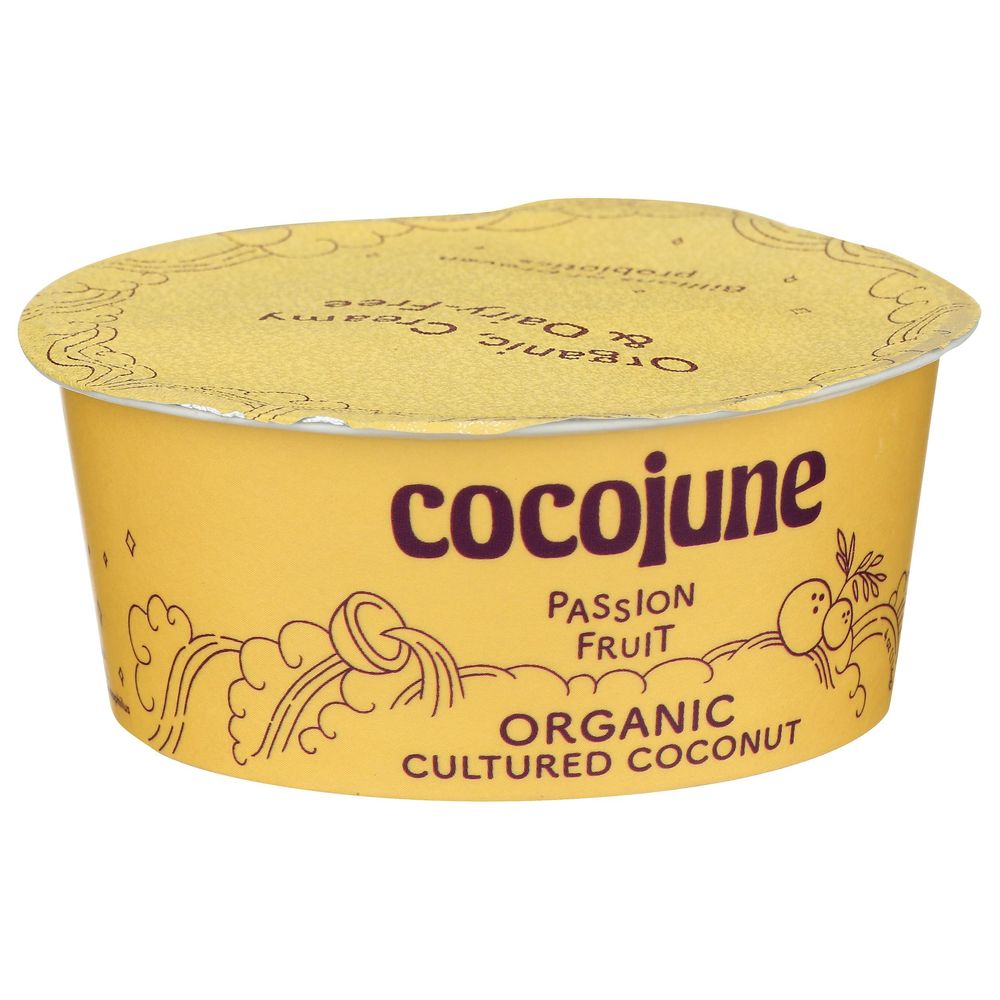 Cocojune Organic Passion Fruit Cultured Coconut Yogurt, 4 Ounce -- 12 Per Case