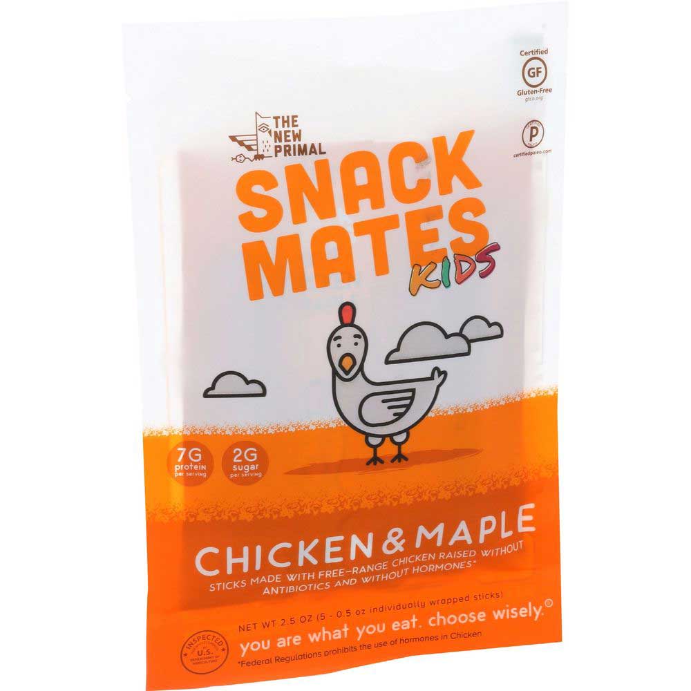 The New Primal Snack Mates Kids Chicken And Maple Snack Sticks, 2.5 Ounce -- 8 Per Case
