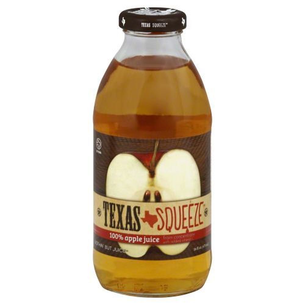 Texas Squeeze 100 Percent Apple Juice, 16 Fluid Ounce -- 12 Per Case