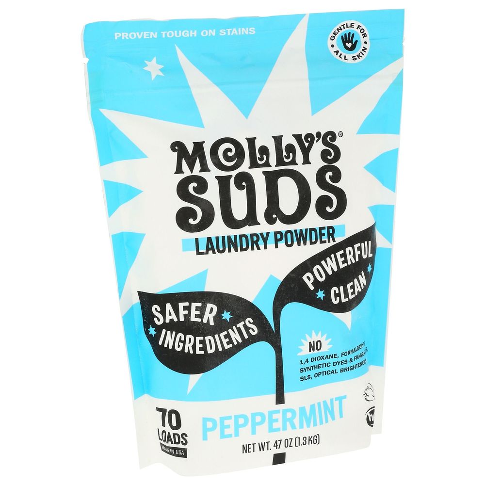 Molly's Suds Peppermint Laundry Powder, 47 Ounce -- 6 Per Case