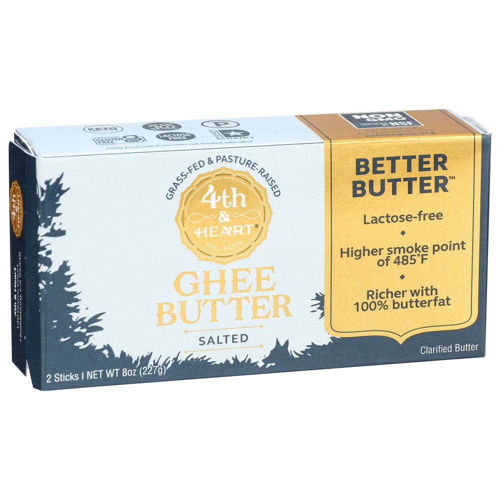4th And Heart Salted Ghee Butter Stick, 8 Ounce -- 12 Per Case