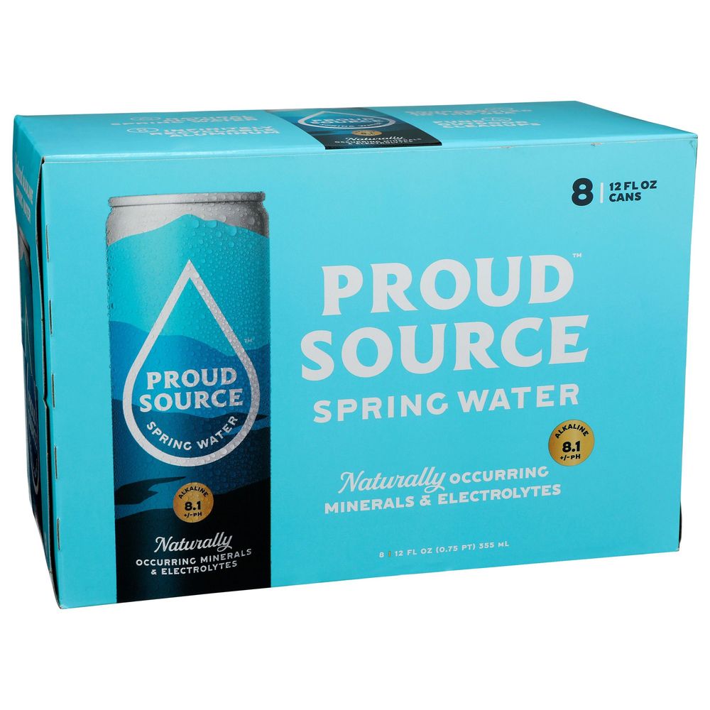 Proud Source Natural Alkaline Spring Water, 96 Fluid Ounce -- 3 Per Case