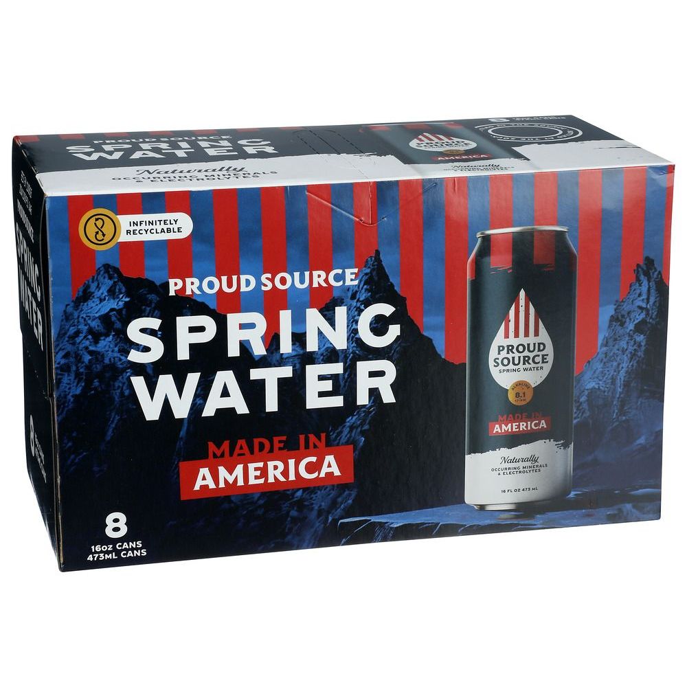 Proud Source Made In America Alkaline Spring Water, 128 Fluid Ounce -- 3 Per Case